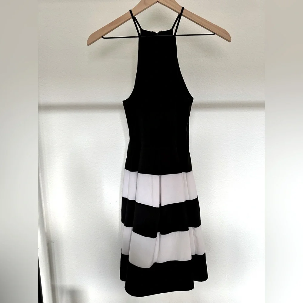 B Darlin Striped Skater Dress 👗 - Picture 3 of 6